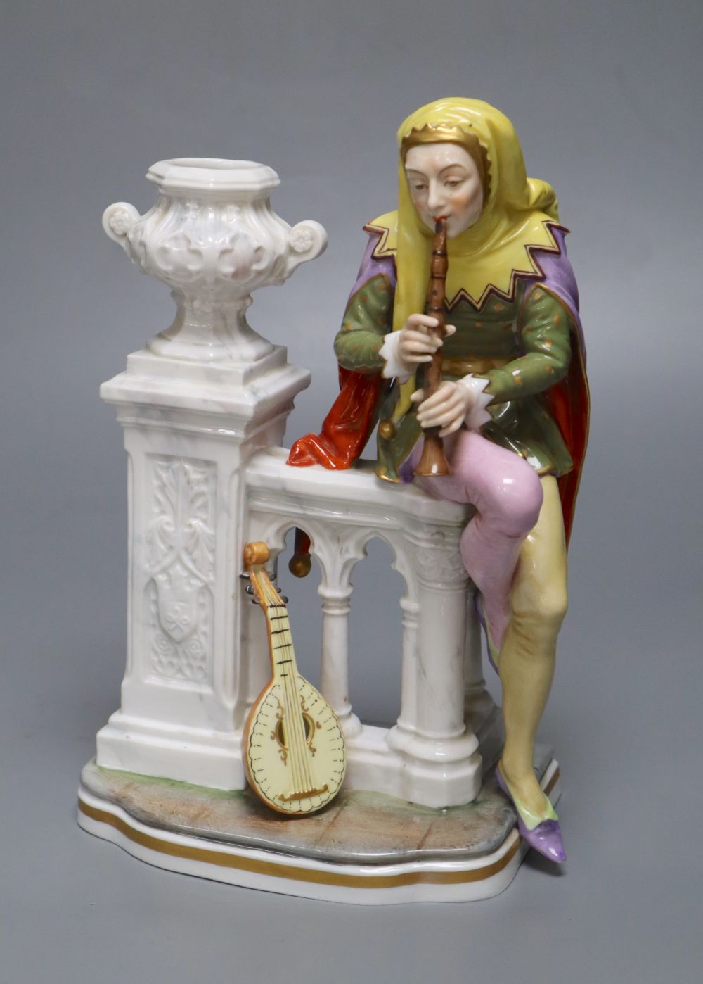 A Dressel & Kister Medieval series figure of a court jester, height 27cm